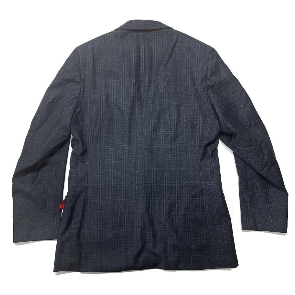 SuitSupply Blazer Mens 38R‎ Blue E. Thomas Wool Sport Coat Check Plaid Jacket - Picture 2 of 8